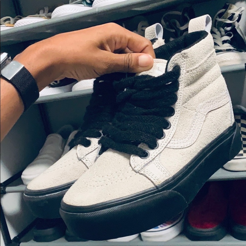 Vans Sk8-Hi MTE Moonbeam & Black Platform Shoes